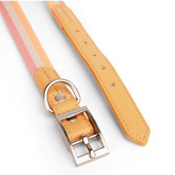 YOULY the avant-garde Horiztonal Stripe Dog Collar, Pink Small - Picture 6 of 8